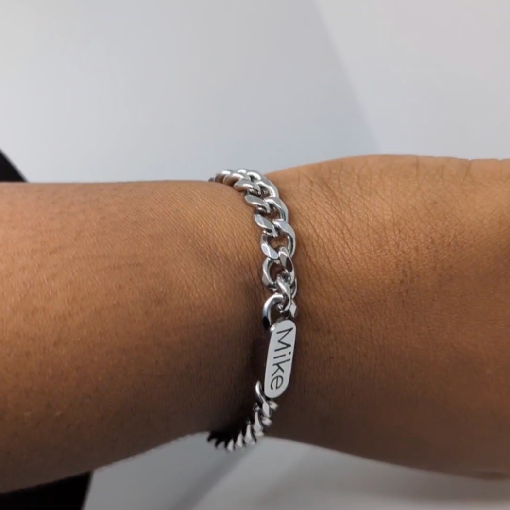Bracelet nom - Argent