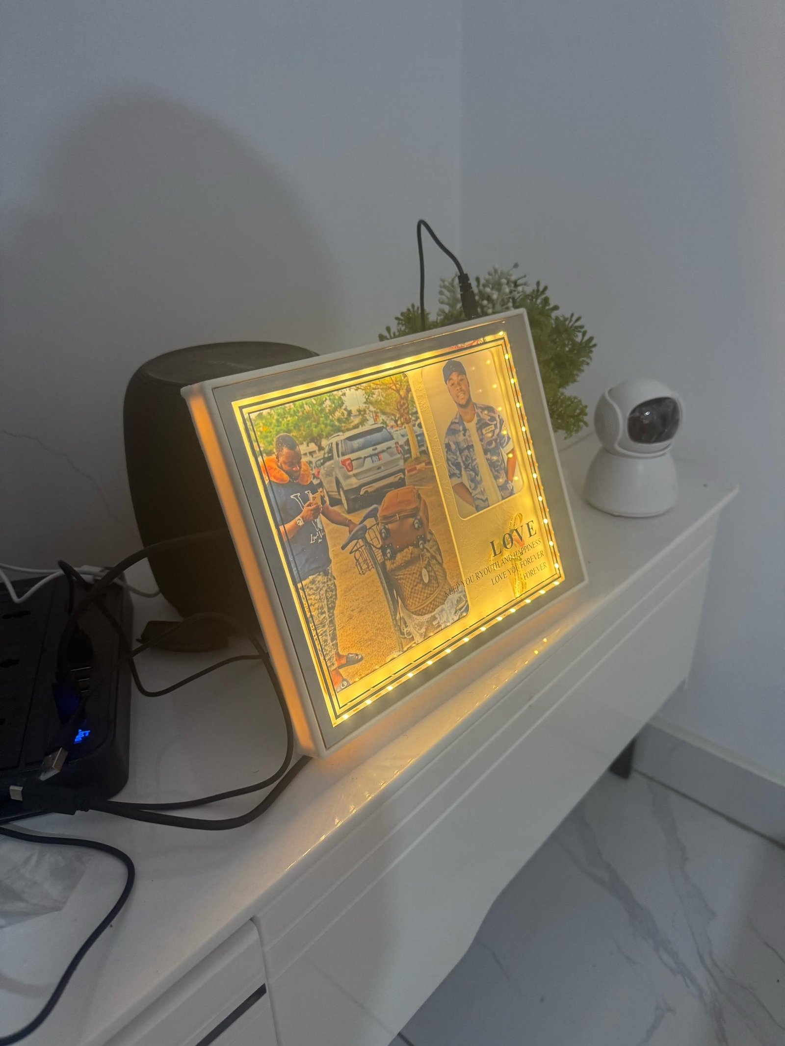 Cadre photo lumineuse