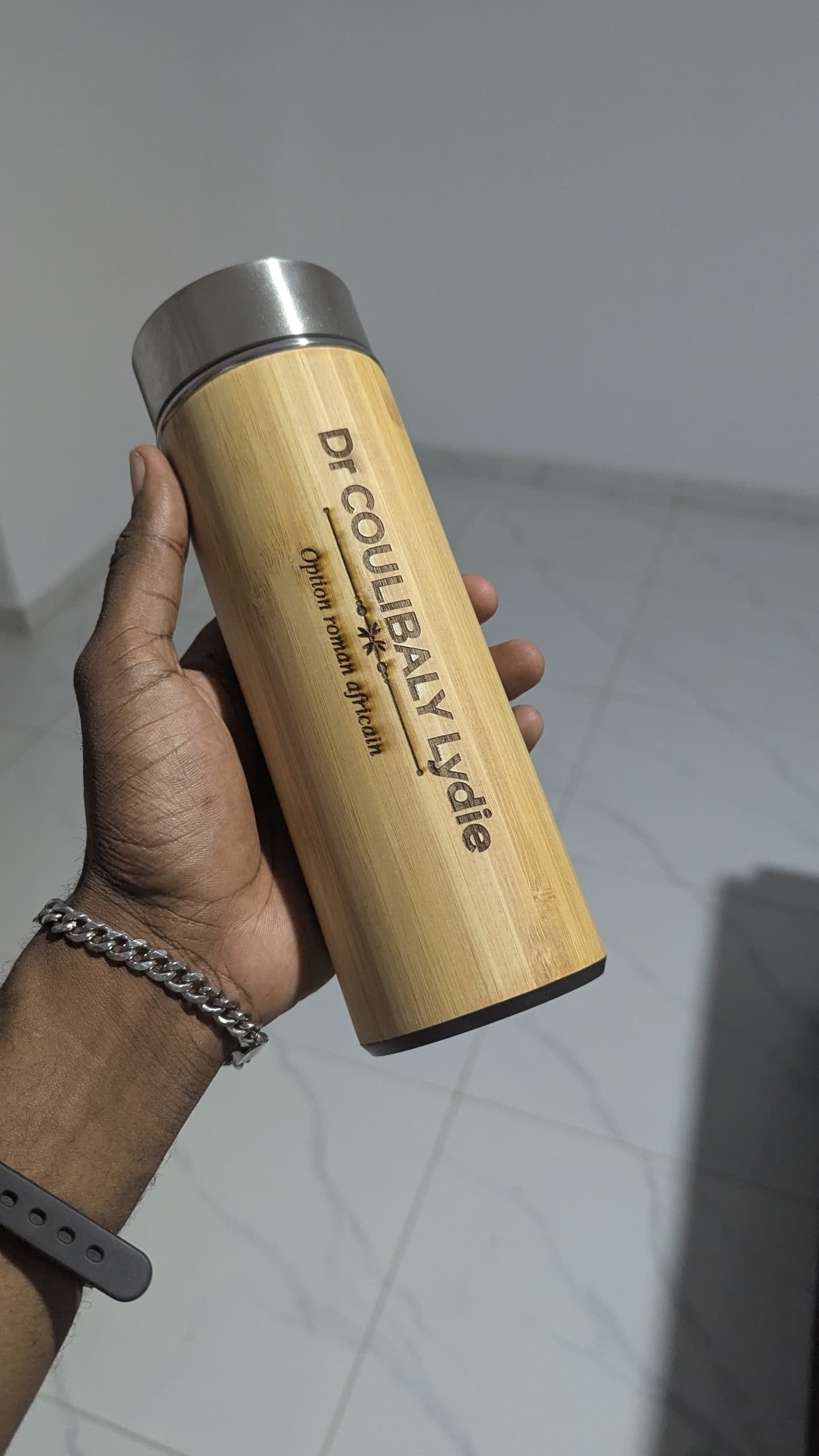 Gourde en bambou personnalisee