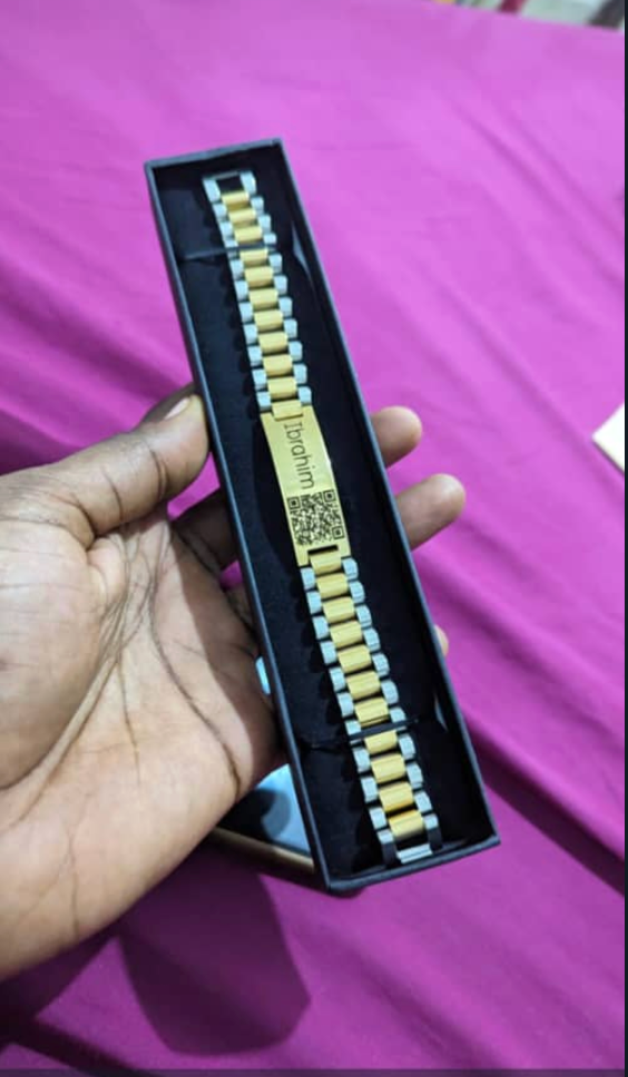 Bracelet homme Mixte Argent-Or