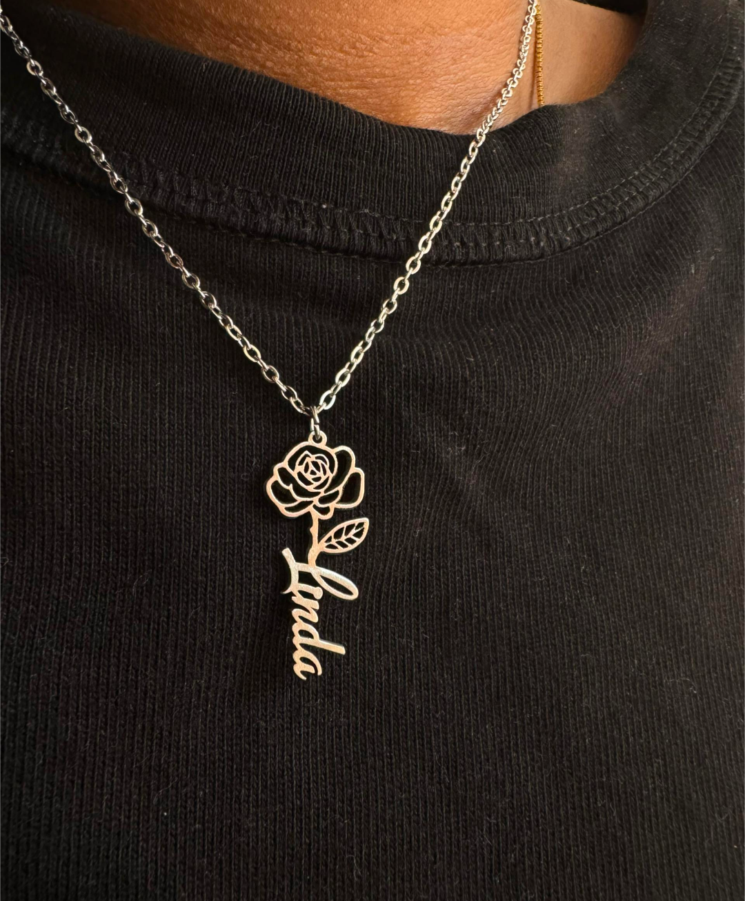 Collier Nom femme Inox argenté