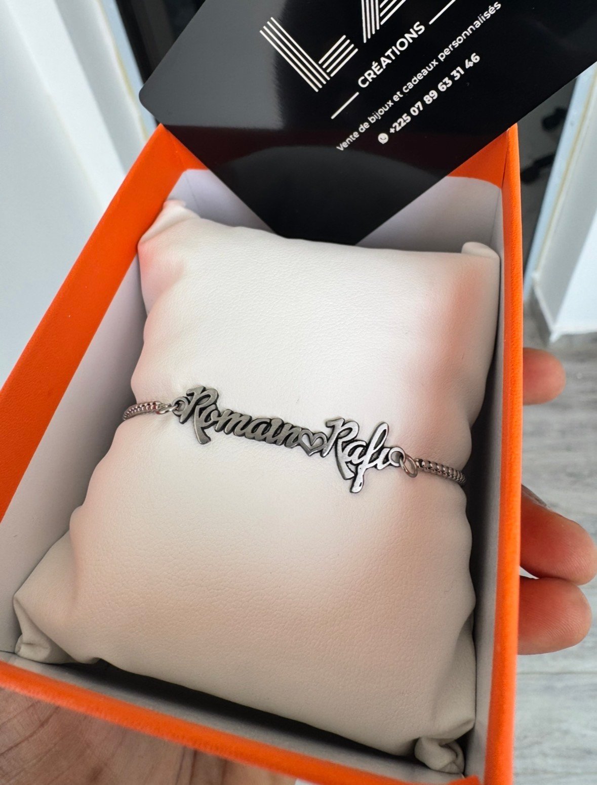 Bracelet femme ajustable amour argenté